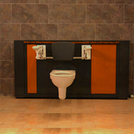 seitenverstellbares und höhenverstellbares WC-System