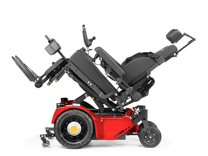 Elektro-Rollstuhl angekippt Kantelungsfunktion