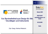 Vortrag auf der bautec2008