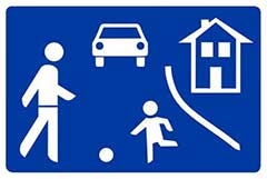 Verkehrszeichen für den Verkehrsberuhigten Bereich