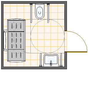 WC mit Klappliege