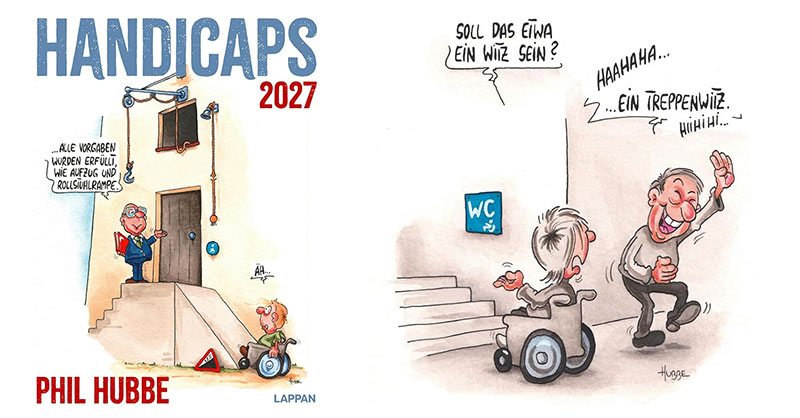 Titelbild des Kalenders Handicaps 2027 mit Cartoon