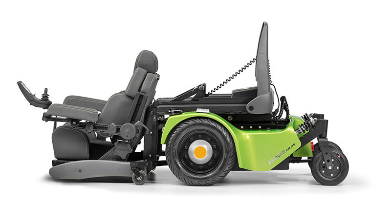 E-Rollstuhl mit Bodenabsenkung