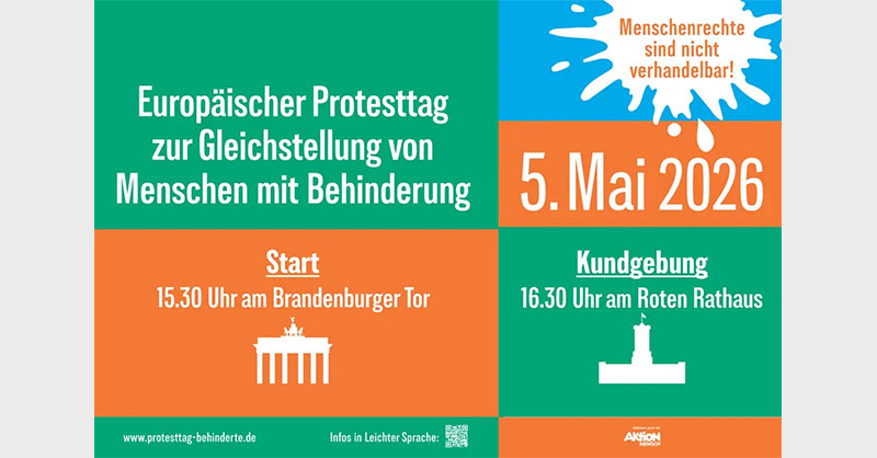Plakat zum Protesttag von Menschen mit Behinderung 05.Mai 2026