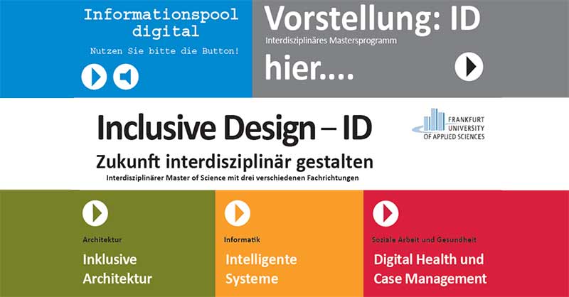 Masterstudiums "Inclusive Design" Infokarte