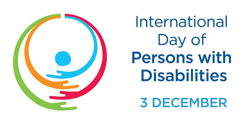 Bild- und Textmarke des Internationalen Tages der Menschen mit Behinderung