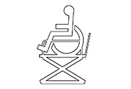 Systemskizze eines <br />Rollstuhl-Schräghubliftes Skizze: Guldmann