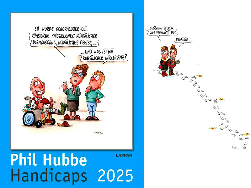 Titelbild des Kalenders Handicaps 2025 mit Cartoon