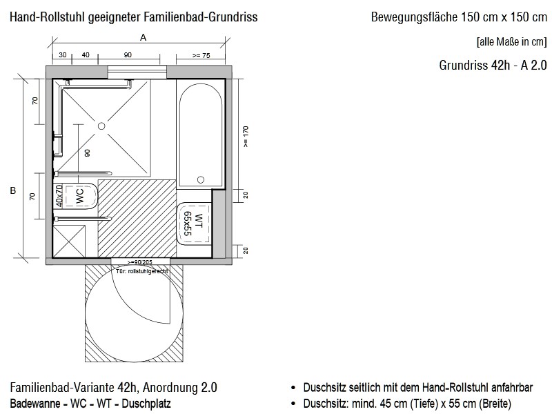 Skizze Grundriss Familienbad