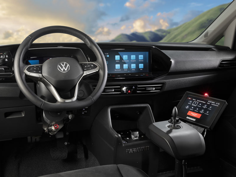 Umbau VW Caddy 5 Maxi  mit digitalem Fahr- und Lenksystem mit digitalem Fahr- und Lenksystem