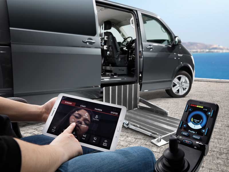 VW T6 wird mit Touchscreen bedient