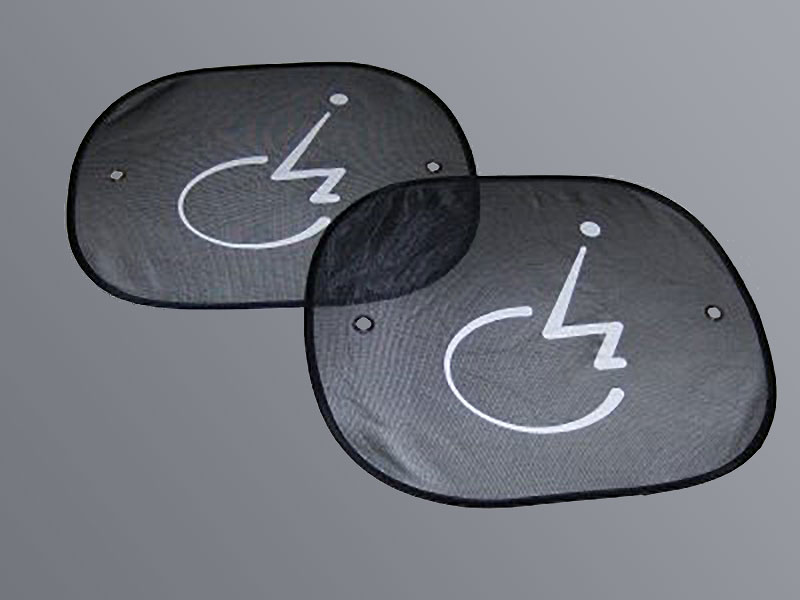 Sonnenblenden f&uuml;r die PKW-Seitenscheibe mit Rollisymbol