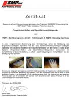 Zertifikat Fingerrückenspender