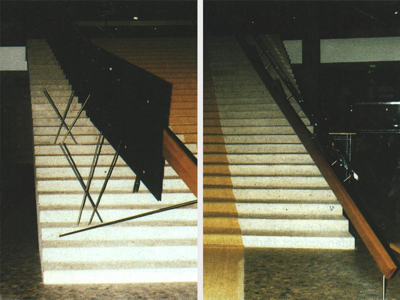 Treppe ohne Stufenmarkierung